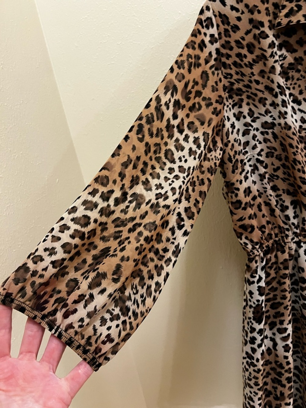 Delirious Tan and Black Leopard-Print Tunic - Picture 3 of 4